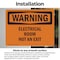 Signmission Electrical Room Not An Exit OSHA Warning Sign, Vinyl Decal, 10in W x 7in L, 2PK OS-2PACK-WS-D-710-L-12098 - alternate 3